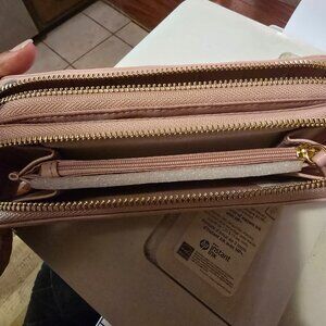 Joy Mangano Calf hair smooth leather bag and Wallet set